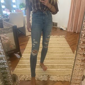 Abercrombie high rise skinny jeans